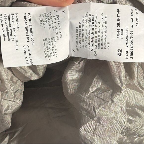 Basler ladies blazer suit jacket 42 taupe brown greige capsule minimalist layer - Picture 8 of 12